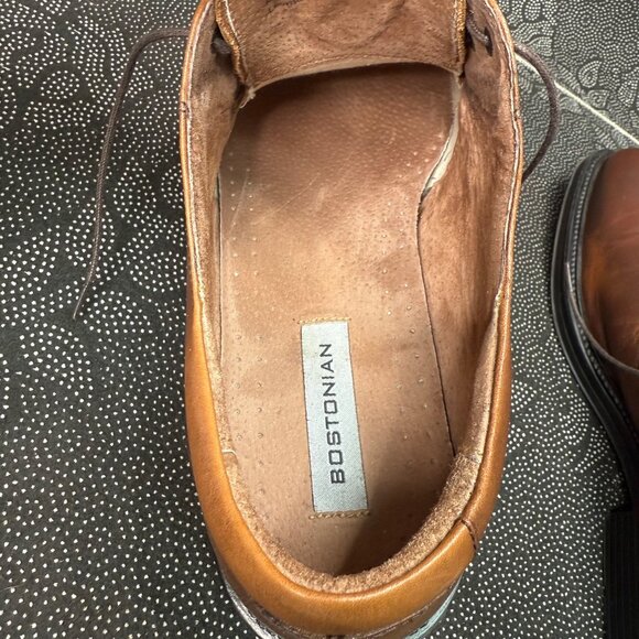 Bostonian Mens Leather Oxford Shoes Brown Size 12M - Picture 6 of 9